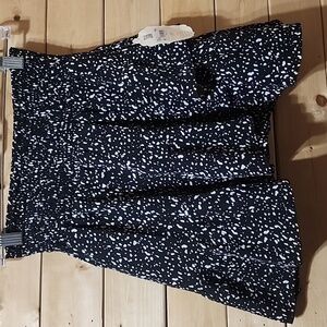 Altar’d State Black and White Dot Ruffle Skirt Size XS NEW